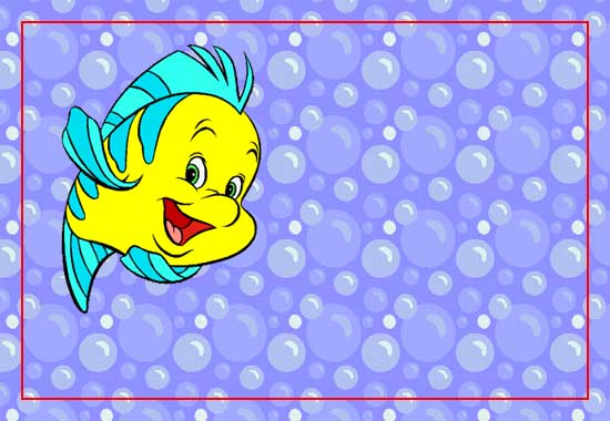 Biglietto celeste con Flounder