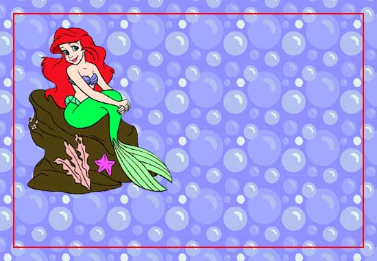 Biglietto celeste con Ariel