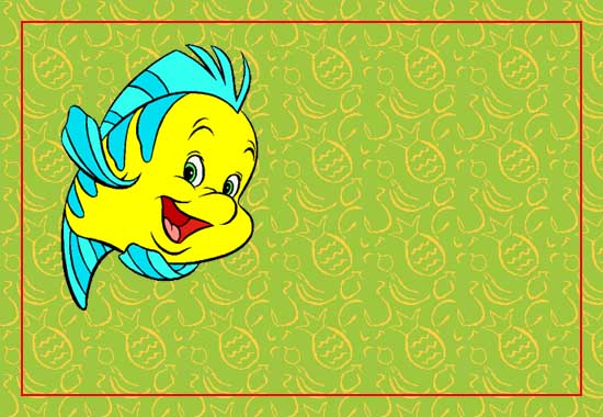 Biglietto verde con Flounder