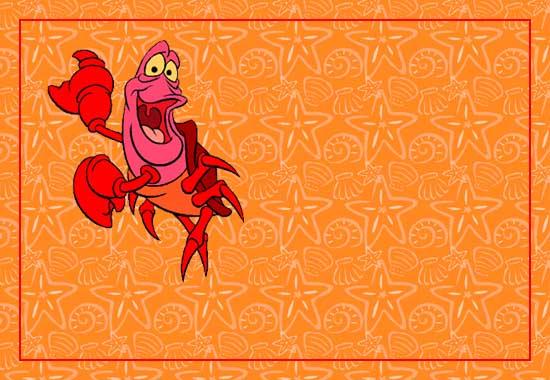 Biglietto arancione con Sebastian